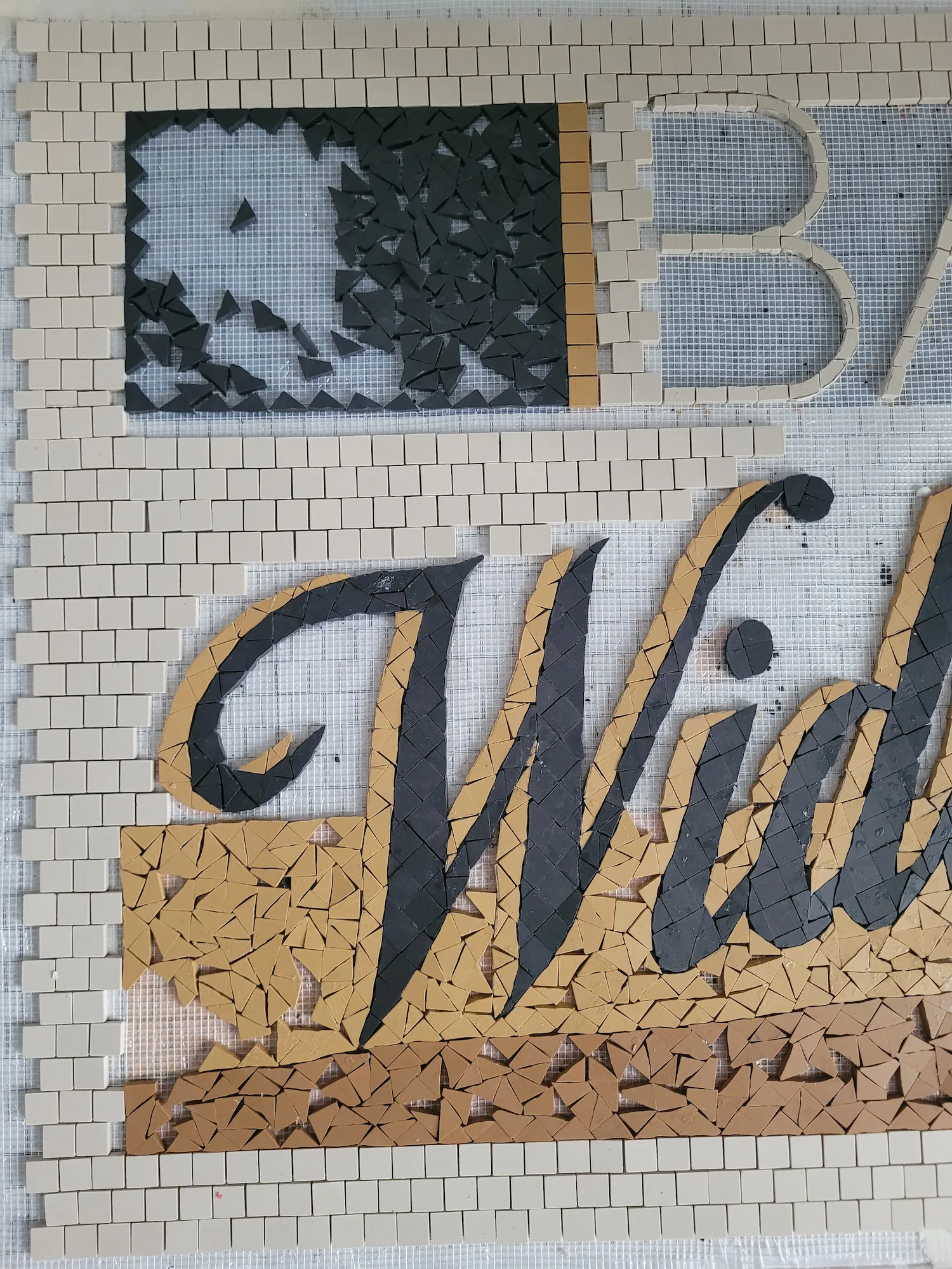 Réalisation du Tapis d'entrée du Bar Widwood