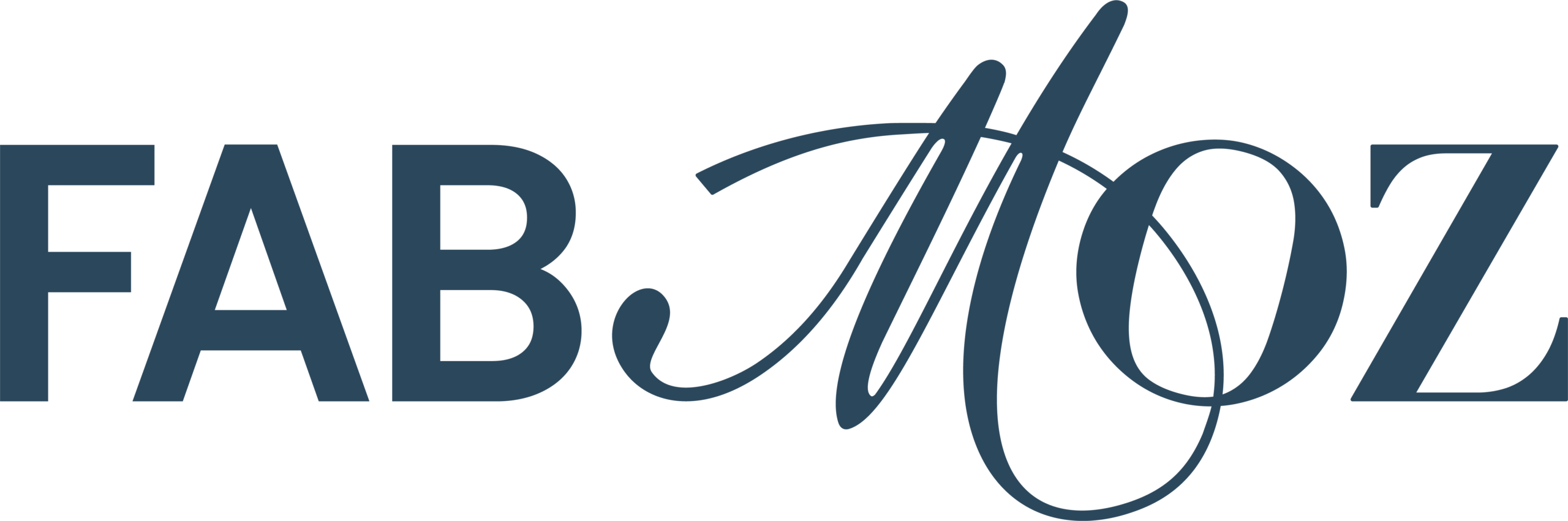 Logo Fabmoz horizontal bleu